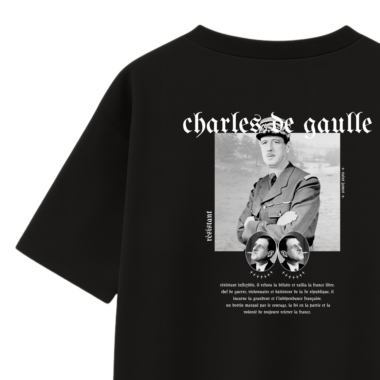 T-shirt OVERSIZE : Charles De Gaulle v1