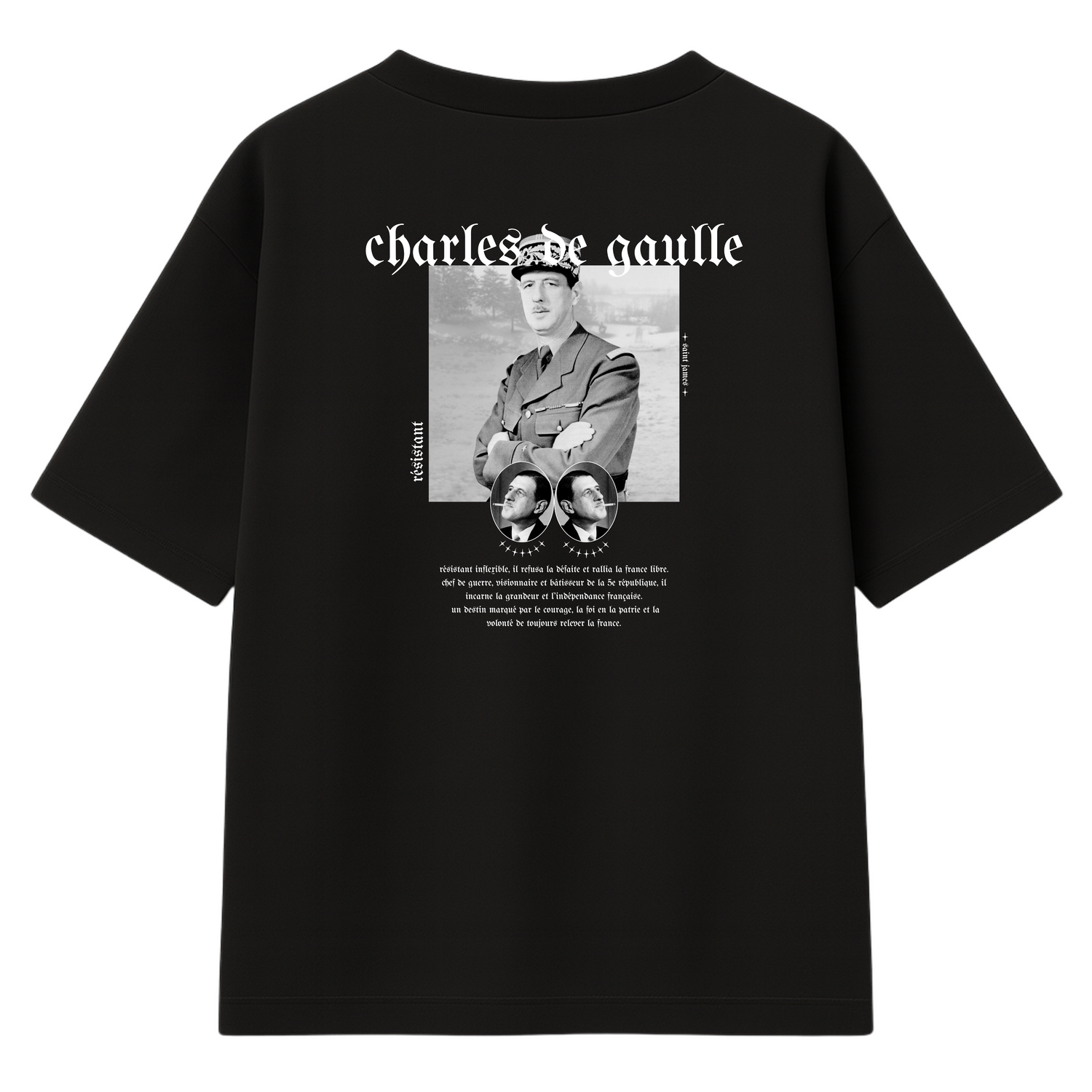 T-shirt OVERSIZE : Charles De Gaulle v1